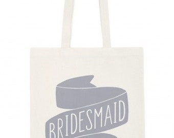 Jutebeutel - Bridesmaid - grau