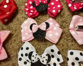 Minnie Mouse inspired hair bows ladies or girls Sorry, no international shipping from the shop including Canada