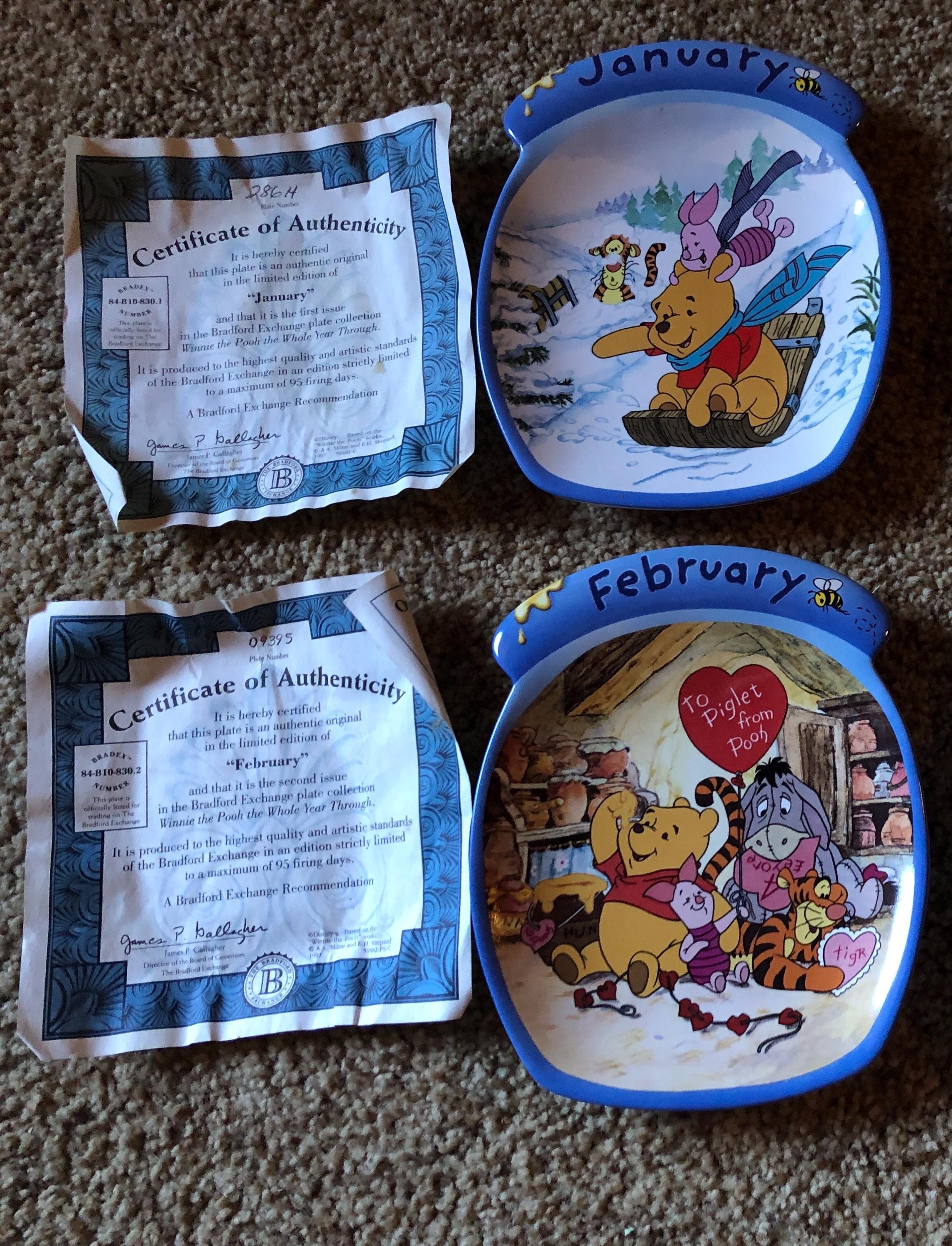 Winnie the Pooh Calendar Plate - Etsy