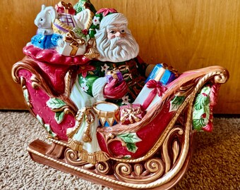 Fitz & Floyd Nutcracker Sweets Gingerbread House Cookie Jar Mint