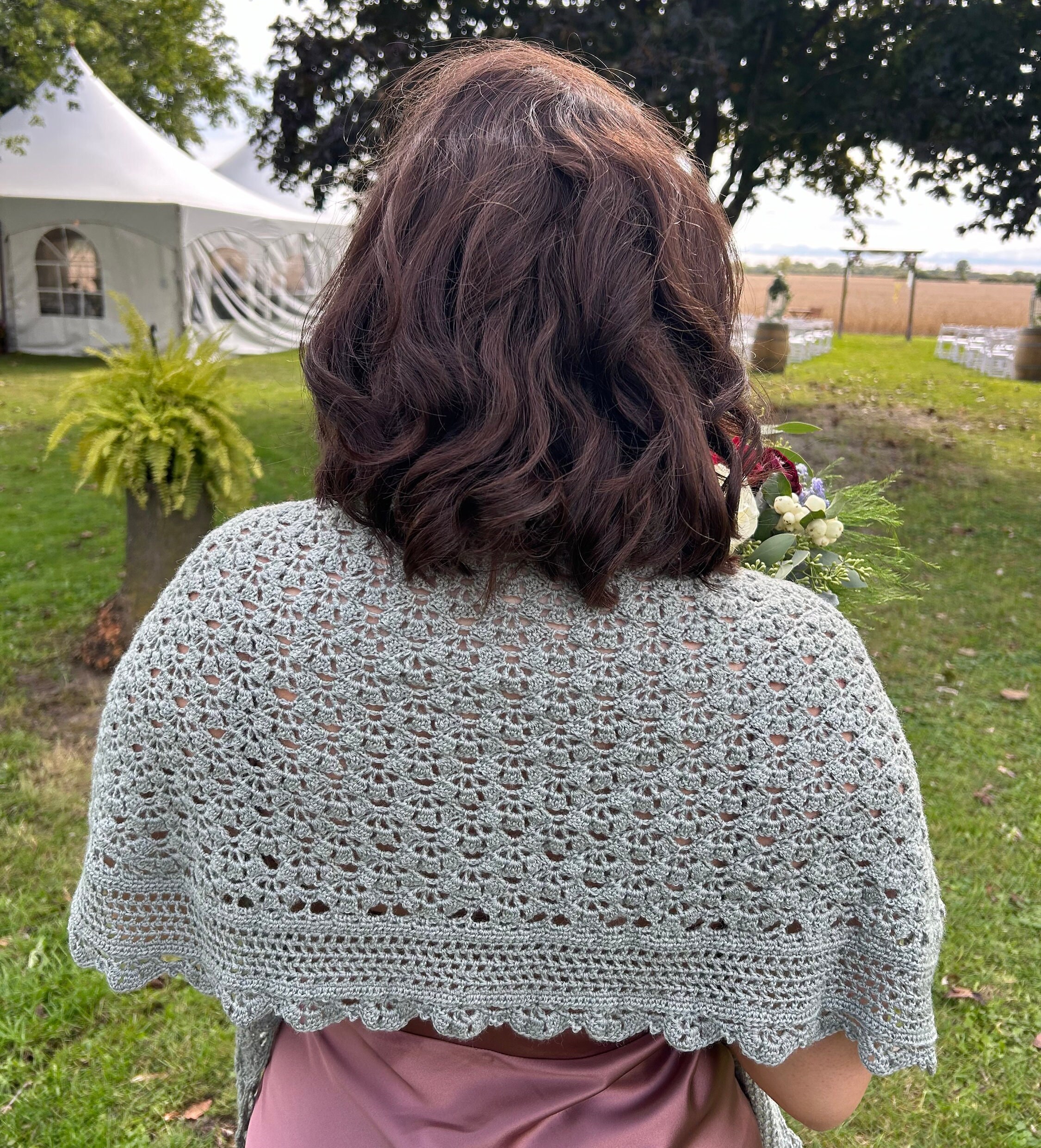 Elegant Lacy Blossom Bridal Shawl Crochet Pattern - Etsy