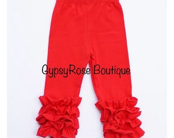 red ruffle pants