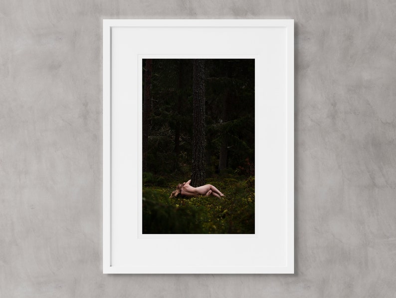 Sweden Wall Art Scandinavian Forest Nymph Nordic Art, Naked Tree Hug ...