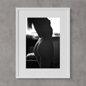 Series: MorningCoffee I Want You to Want Me Black & White Fine Art Nude Photography Print Hahnemühle FineArt Tasteful Kink Boudoir image 1