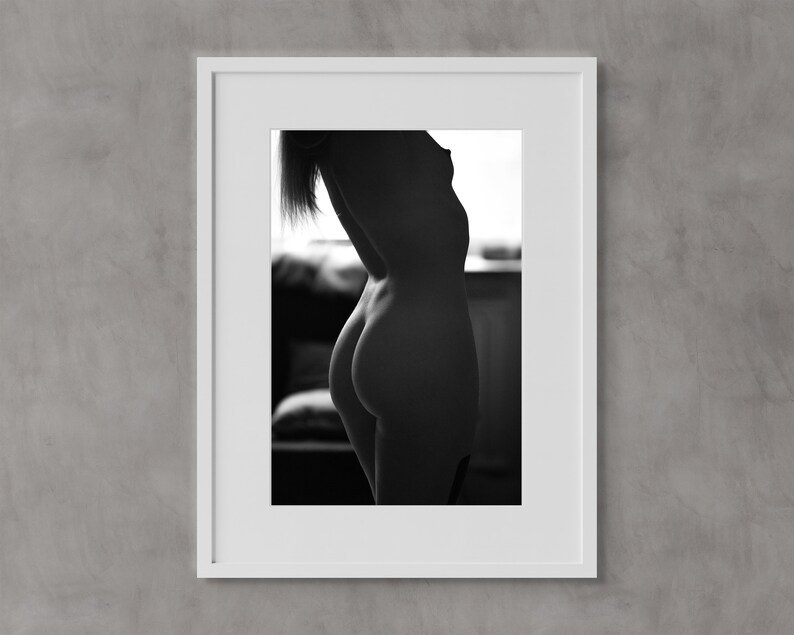 Series: MorningCoffee I Want You to Want Me Black & White Fine Art Nude Photography Print Hahnemühle FineArt Tasteful Kink Boudoir image 1