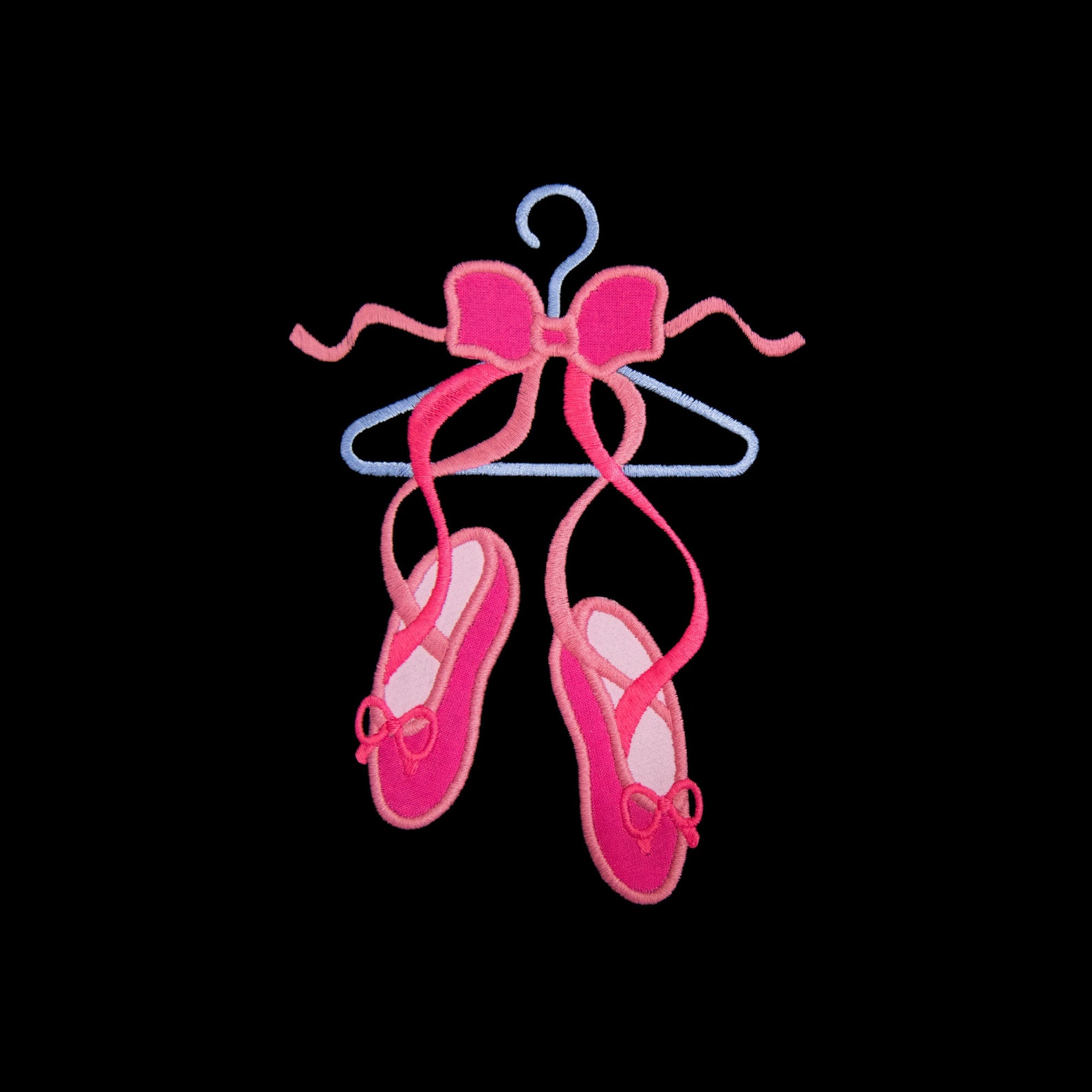 ballet shoes dance machine embroidery appliqué