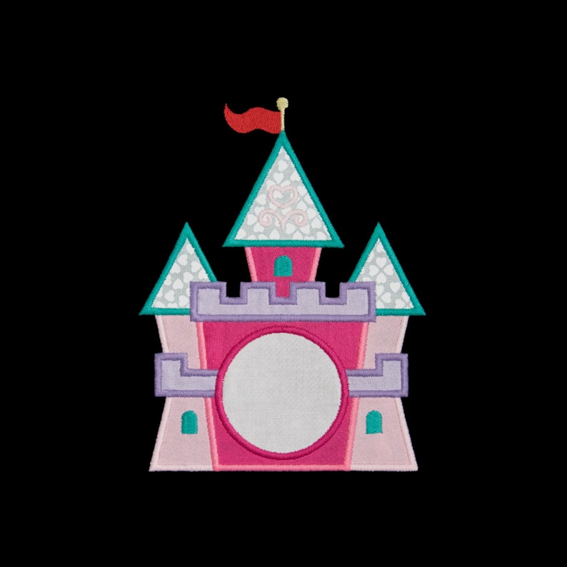 Princess Castle Machine Embroidery Appliqu\u00e9