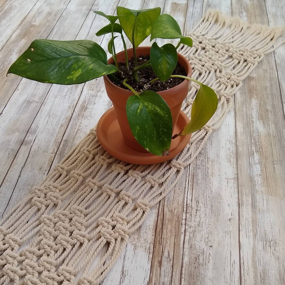 Macrame Table Runner Macrame Home Decor Boho Home Decor Etsy