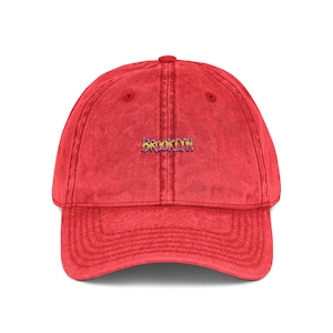 Brooklyn Grafitti Vintage Embroidered Cap - Retro Style Hat, Casual Accessories, Gift for Him/Her, Summer Fashion, Outdoor & Everyday Use
