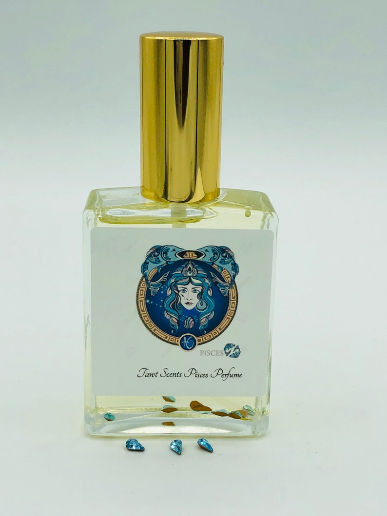Tarot Scents Zodiac Pisces Perfume with Aquamarine SWAROVSKI Etsy