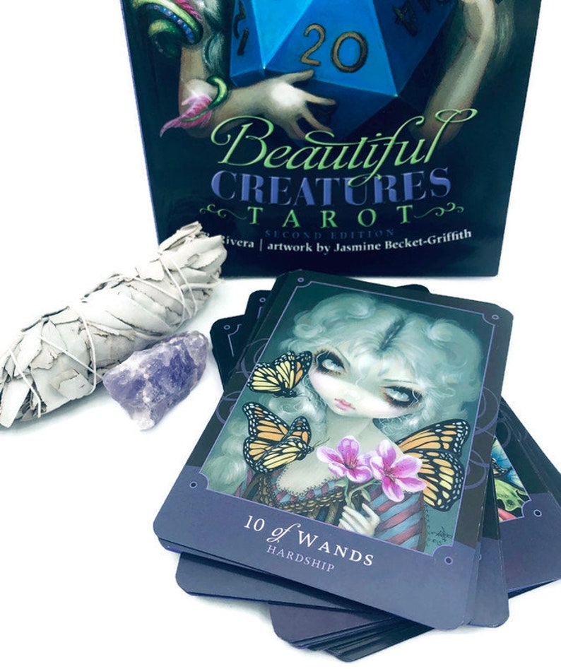 BEAUTIFUL CREATURES TAROT-Purple Foil-80-card deck White Sage | Etsy