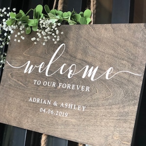 Wedding Welcome Sign - Custom Wood Wedding Sign