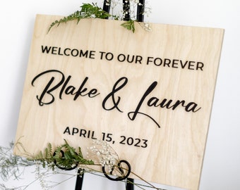 Wedding Welcome Sign, Custom Wood Wedding Signage, Rustic Wedding Décor, Gift for the Couple, Wedding Venue Sign, Signs, Welcome Board