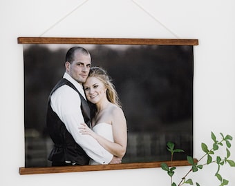 Photo hanging Canvas frame Sign, Your Photo on Canvas, Wedding Canvas Sign, Wedding Gift, Anniversary Gift, Gift for Her, Canvas all Hanging