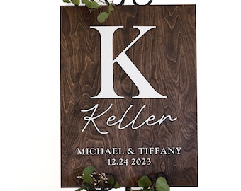 Last Name Wedding Welcome Sign, 3D wedding signage, Custom Monogram Wood Wedding Sign, Welcome to Our Forever Sign, 3D Wedding Name Board