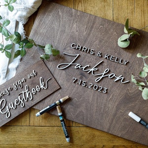 Wedding Guest Book Alternative, Rustic Wood Guest book, Last Name Sign, Wooden Guest Book Sign, Unique Wood Guestbook, Wood Guest Board Sign