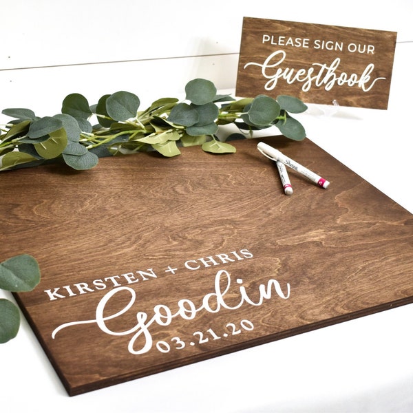 Wedding Guest Book Alternative - Rustic Guest book - Wooden Guest Book Sign - Unique Wood Guestbook -Rustic Wedding Sign