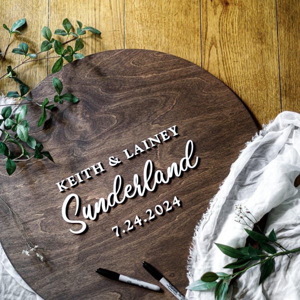 3D Wedding Guest Book Alternative - Rustic Guest book - Wooden 3D Guest Book Sign - Unique Wood Guestbook - Wedding Sign