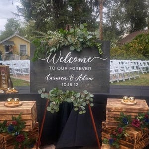 3D Wedding Welcome Sign - Custom Wood Wedding Sign - Welcome to Our Forever Sign - 3D wedding signage - 3D Wedding Name Board