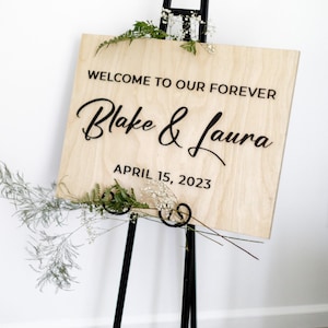 Wedding Welcome Sign, Custom Wood Wedding Signage, Rustic Wedding Décor, Gift for the Couple, Wedding Venue Sign, Signs, Welcome Board
