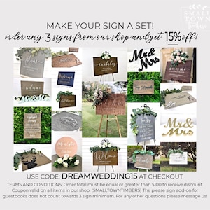 Wedding Welcome Sign, Monogram Name sign, Custom Wood Sign, Flower Wreath image 9