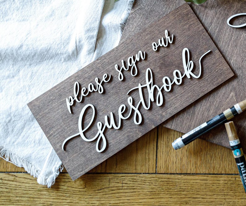 Round 3D Wedding Guest Book Alternative, Connected Heart Guest Book, Circle Wood 3D Guest Book Sign, Unique Wood Guestbook, Names with Heart image 5