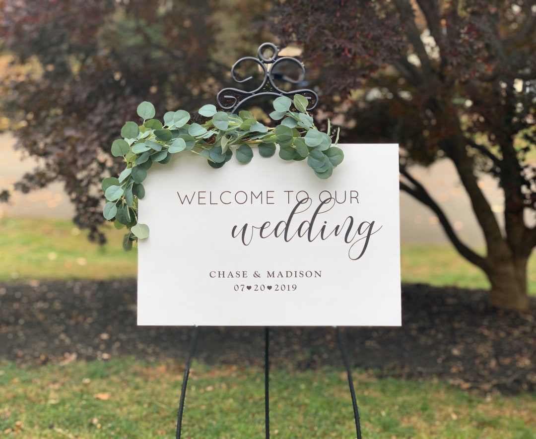 Wedding Welcome Sign Personalized Ceremony Sign Custom Wood Wedding ...