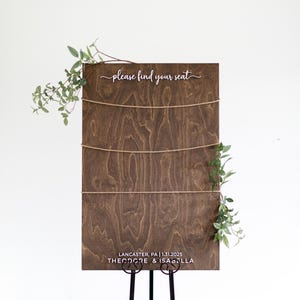 Wedding Seating Chart Sign, 3D Wooden Find Your Seat Sign, Rustic Wedding Sign, Seating Plan Sign, Table Place Card Sign, Wedding Entrance Bild 2