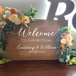 3D Wedding Welcome Sign - Custom Wood Wedding Sign - Welcome to Our Forever Sign - 3D wedding signage - 3D Wedding Name Board