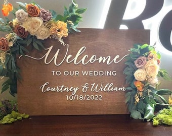 3D Wedding Welcome Sign - Custom Wood Wedding Sign - Welcome to Our Forever Sign - 3D wedding signage - 3D Wedding Name Board