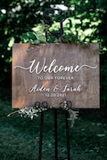 3D Wedding Welcome Sign - Custom Wood Wedding Sign - Welcome to Our Forever Sign - 3D wedding signage - 3D Wedding Name Board