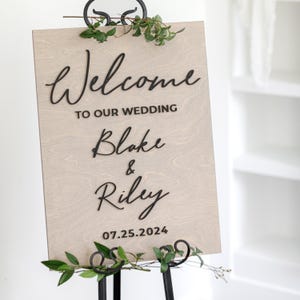 Custom 3D Wood Wedding Sign, Wedding Welcome Sign, Personalized Wedding Signage, Welcome to Our Wedding Sign, Rustic Wedding Name Board