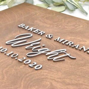 3D Wedding Guest Book Alternative Rustic Guest book Wooden 3D Guest Book Sign Unique Wood Guestbook Wedding Sign image 3