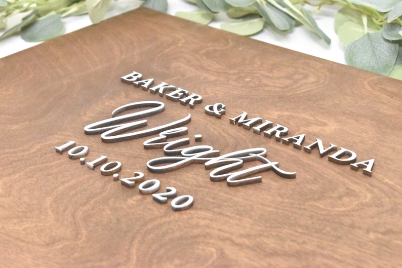 3D Wedding Guest Book Alternative Rustic Guest book Wooden 3D Guest Book Sign Unique Wood Guestbook Wedding Sign image 3