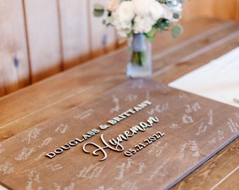 3D Wedding Guest Book Alternative - Rustic Guest book - Wooden 3D Guest Book Sign - Unique Wood Guestbook - Wedding Sign