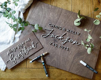 Wedding Guest Book Alternative, Rustic Wood Guest book, Last Name Sign, Wooden Guest Book Sign, Unique Wood Guestbook, Wood Guest Board Sign