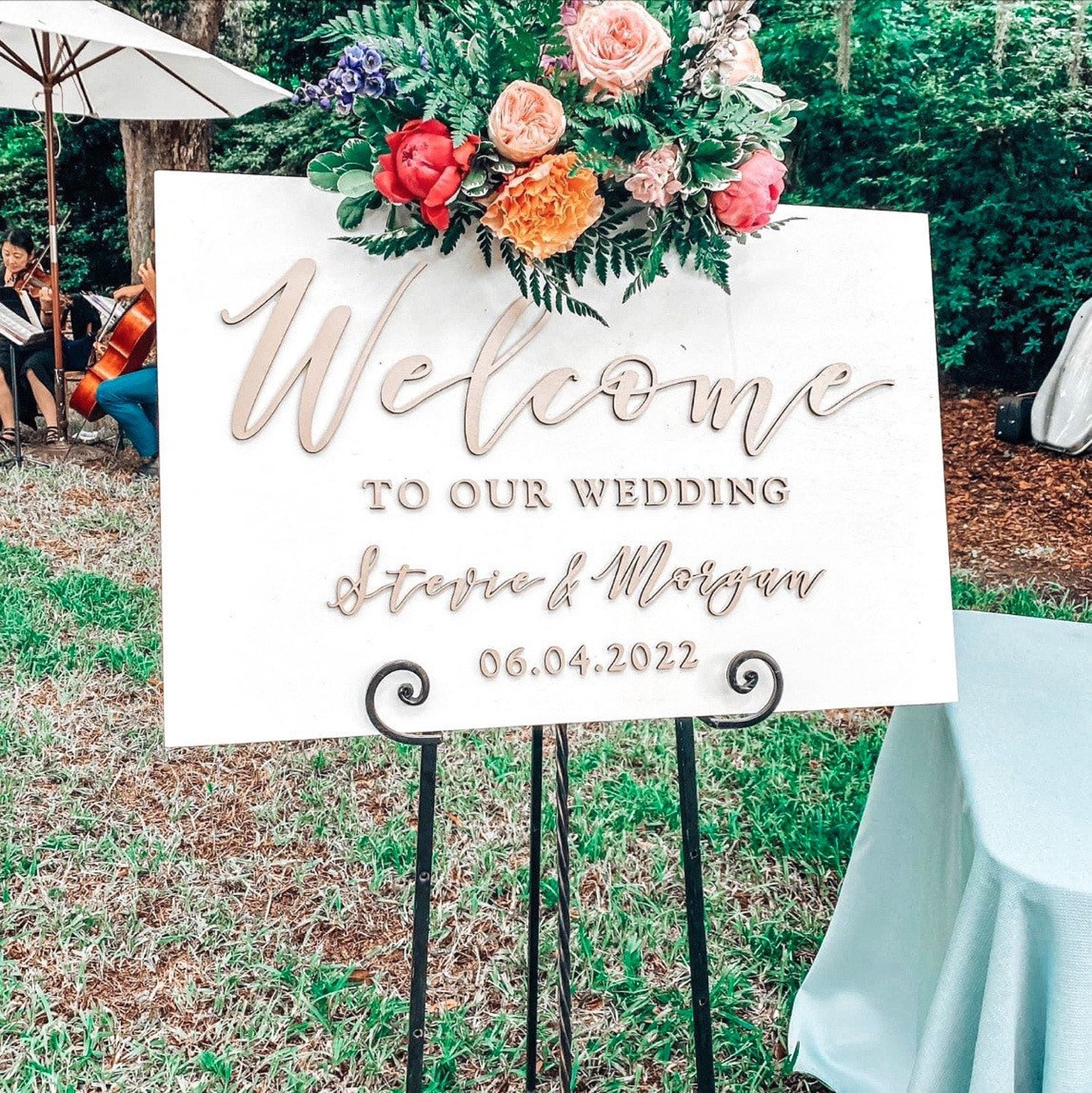 Image of Wooden Wedding Sign