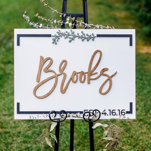 3D Name Sign | 3D Wedding Welcome Sign | Custom Wood Wedding Sign | Unique Ceremony Entrance Sign | Wedding Signage