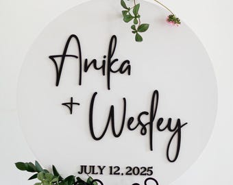 Wedding Welcome Name Sign, Personalized Wedding Sign, Rustic Wedding Décor, Sign for Wedding Entrance, Wedding Sign Wood