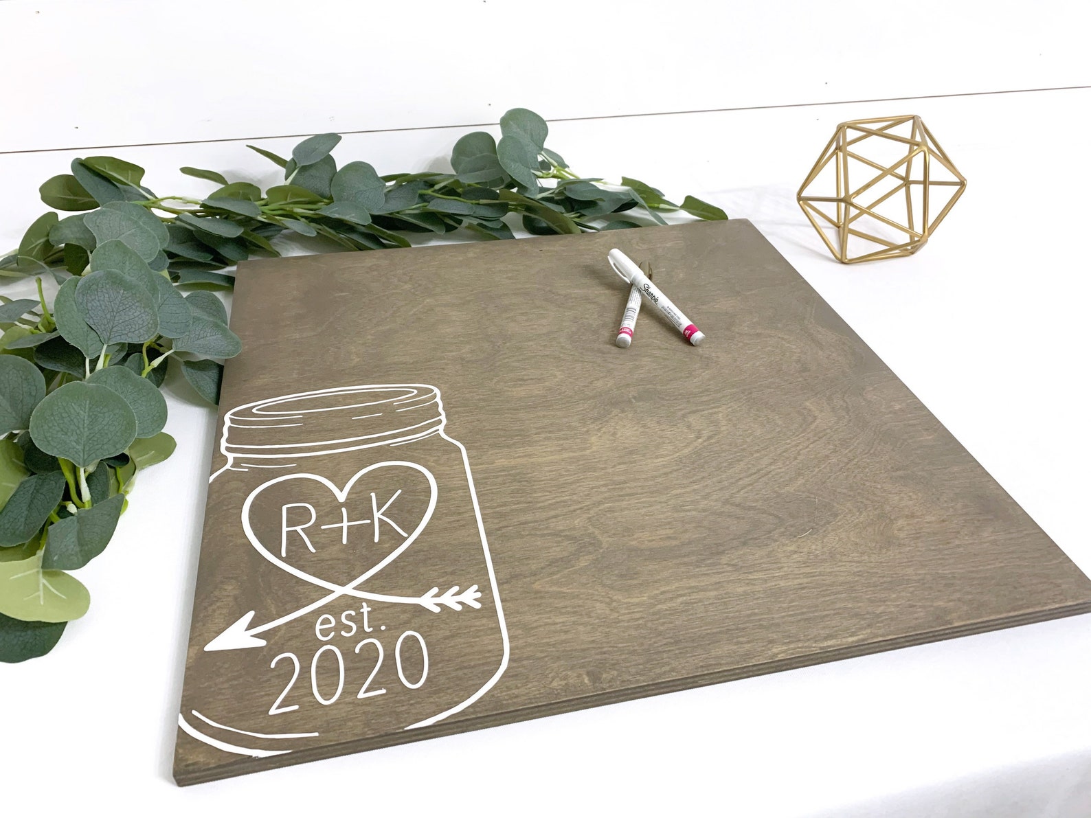 Mason Jar Guest Book Sign Wedding Guest Book Alternative Etsy