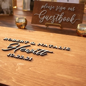 3D Wooden Guest Book Alternative - Rustic Wedding Guest book - Wooden 3D Guest Book Sign - Unique Wood Guestbook - Wedding Sign