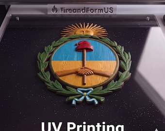 Argentina Great Seal 3d Wood Style Digital File, 16-bit 9000px Png for UV Printing, Sublimation, Dtf, Dtg, High-Res Faux Wood Carving.