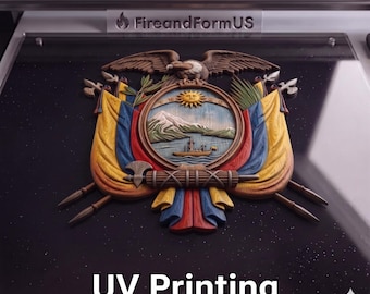 Ecuador Great Seal 3d Wood Style Digital File, 16-bit 9000px Png for UV Printing, Sublimation, Dtf, Dtg, High-Res Faux Wood Carving.