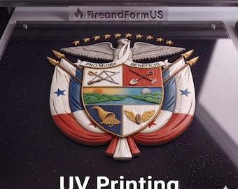 Panama Great Seal 3d Wood Style Digital File, 16-bit 9000px Png for UV Printing, Sublimation, Dtf, Dtg, High-Res Faux Wood Carving.