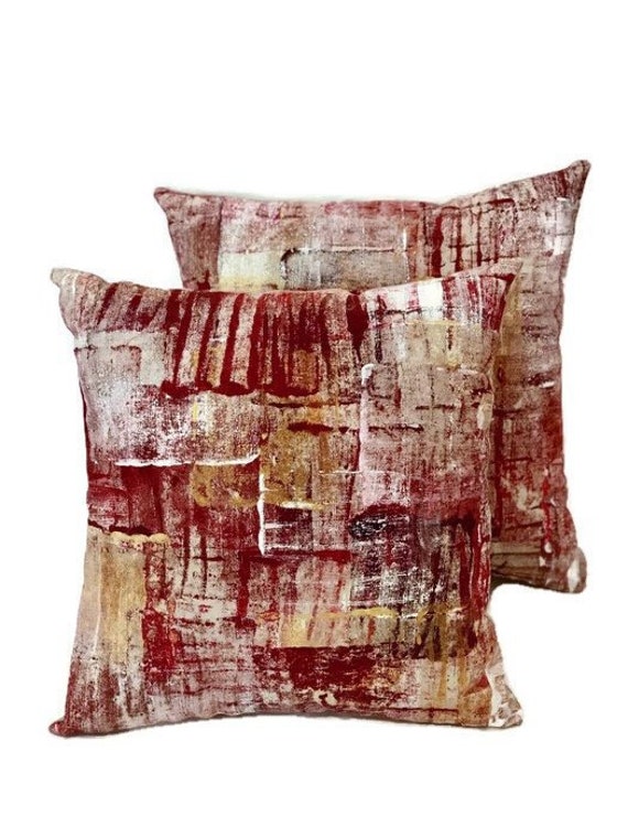 red and gold pillows