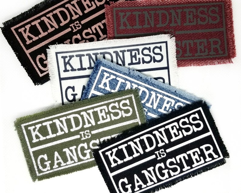 Kindness is Gangster Iron on Patch | Etsy