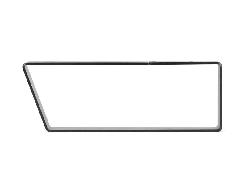 modern matte black desk shelf leg monitor stand base durable steel with cork pad 10" depth minimalist design leg for office organization.jpg