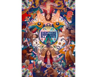 Everything Everywhere All at Once Movie Poster Quality Glossy Print Photo Wall Art Michelle Yeoh Sizes 8x10 11x17 16x20 22x28 24x36 27x40 #1