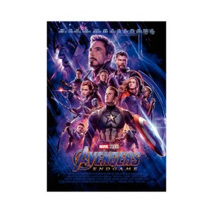 Avengers Endgame Movie Poster Glossy Quality Photo Wall Art Print Marvel Robert Downey Jr. Chris Evans 8x10 11x17 16x20 22x28 24x36 27x40