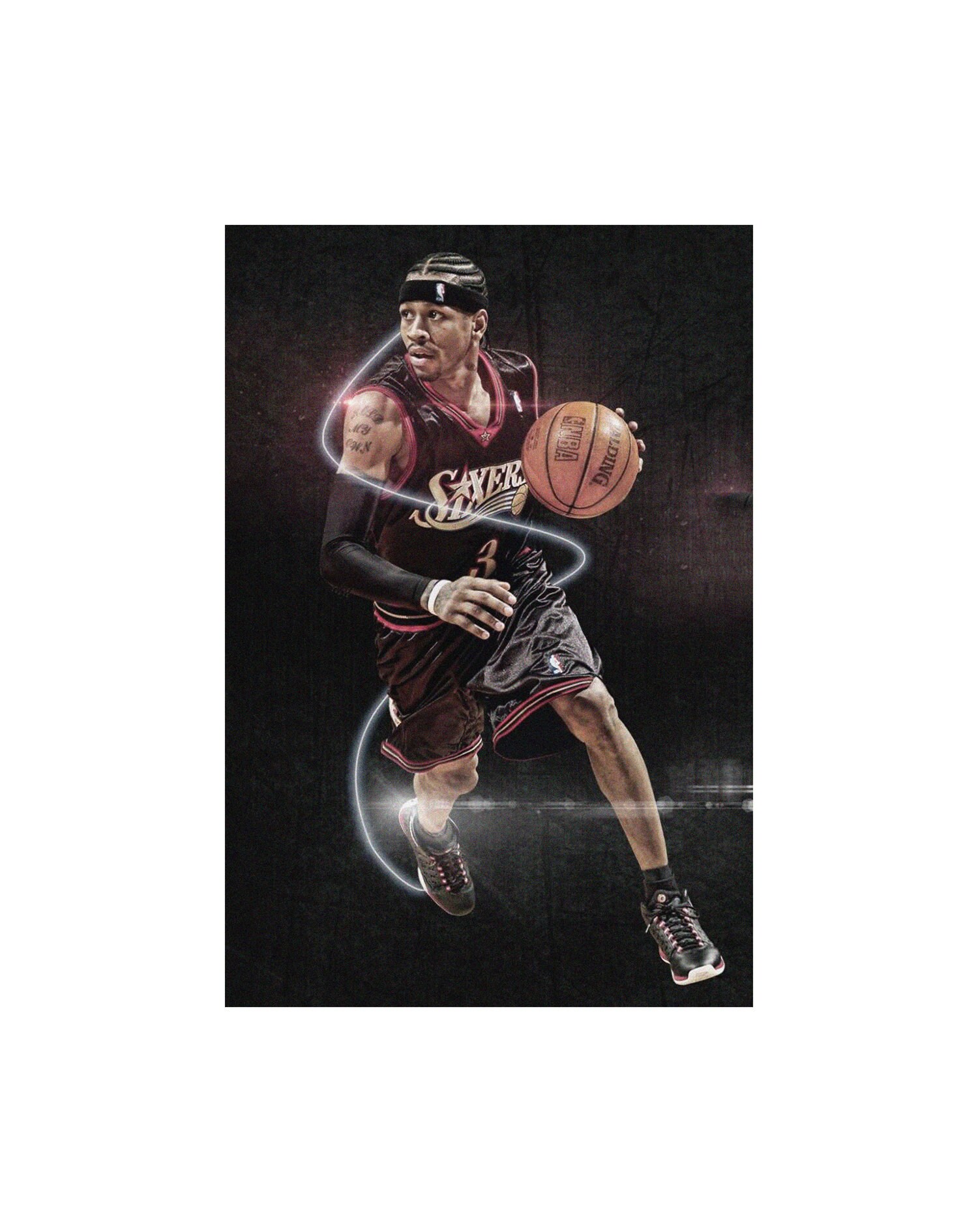 ALLEN IVERSON PHILADELPHIA 76ERS 8X10 SPORTS ACTION PHOTO (NN-1)